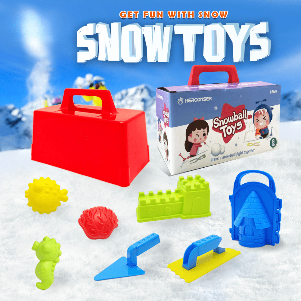Kinetic Sand Mold - Ensemble de jouets de neige d'extérieur