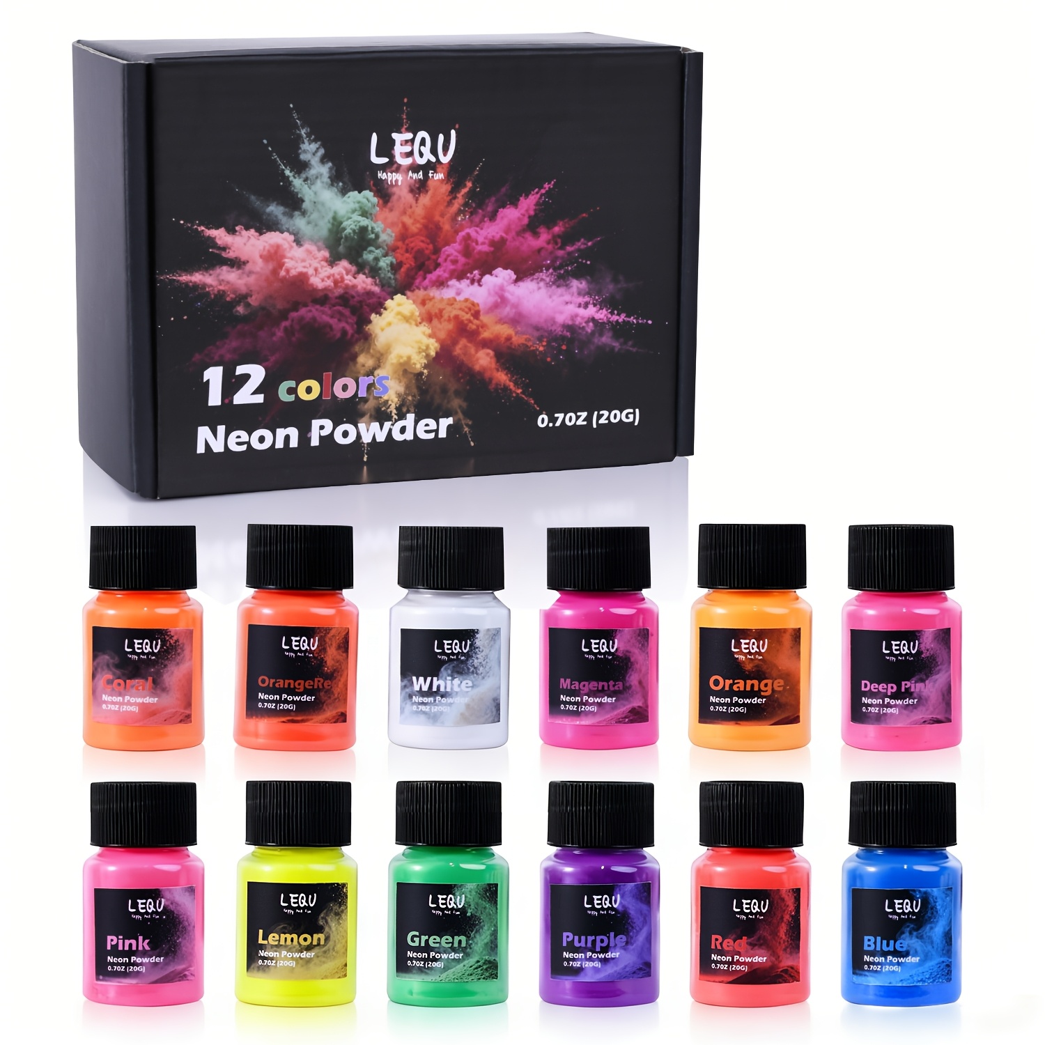 Slime Making Kit - LEQU Poudre de Pigment Résine Fluorescente