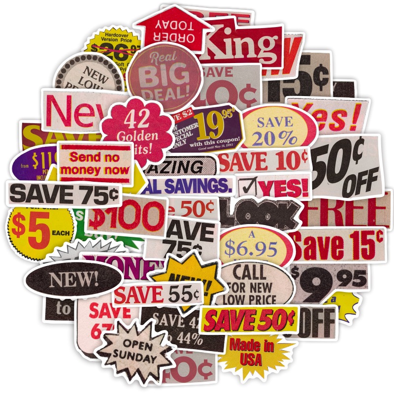 Kids Toys Shop - Autocollants imperméables Attro Shop Discount, planche