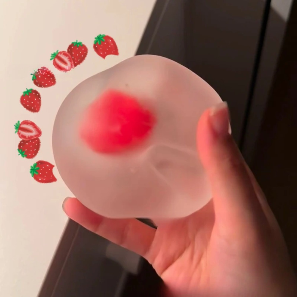 Kids Toys Kids Toys - Balle anti-stress fraise souple, jouet sensoriel