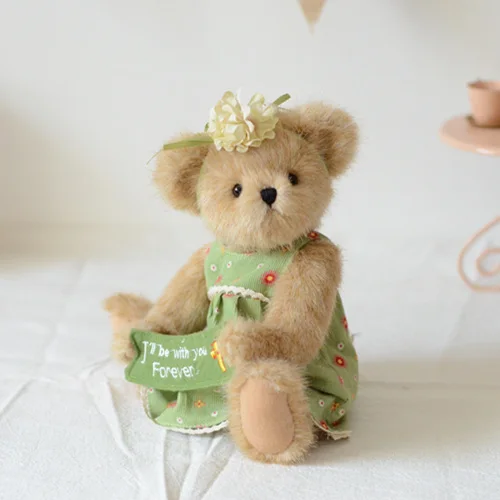 Ours en peluche avec robe vert - Kids Toys Shop avis et prix