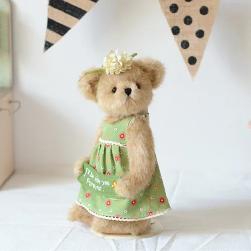 Ours en peluche avec robe vert - Kids Toys Shop avis et prix
