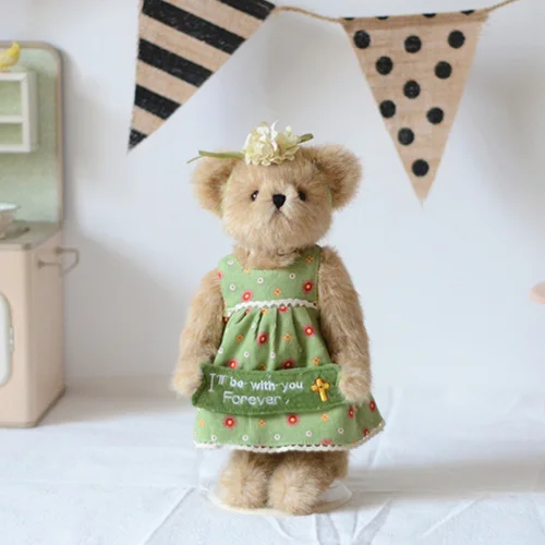 Ours en peluche avec robe vert - Kids Toys Shop avis et prix